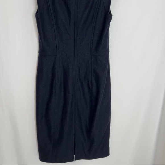 Hobbs of London wool sheath dress 10 sleeveless navy blue - Picture 7 of 7